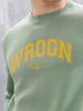 Varsity Printed Men’s Sweatshirt In Comfort Fit | Green