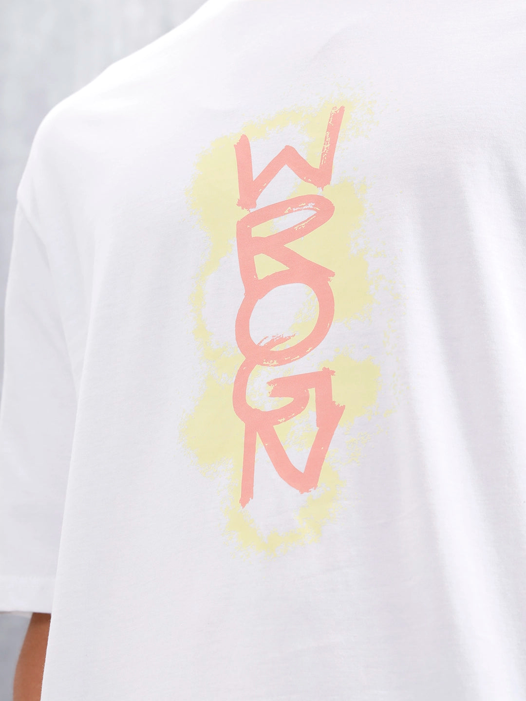 Casual Men Tee With Graphic | White