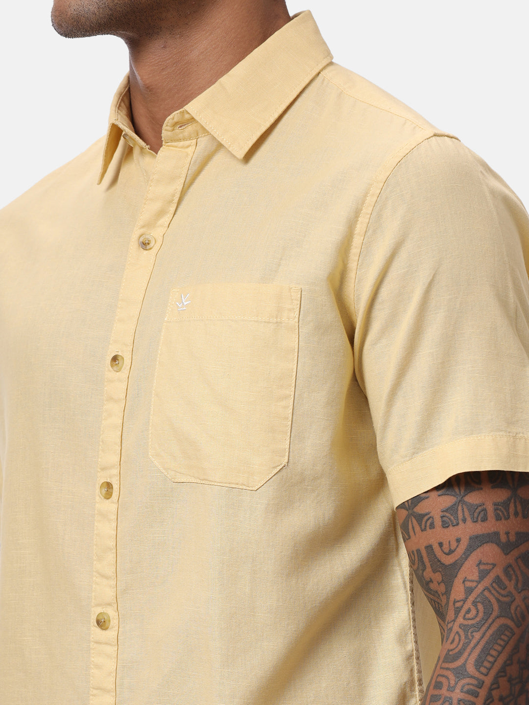 Beige Vogue Half Sleeve Shirt