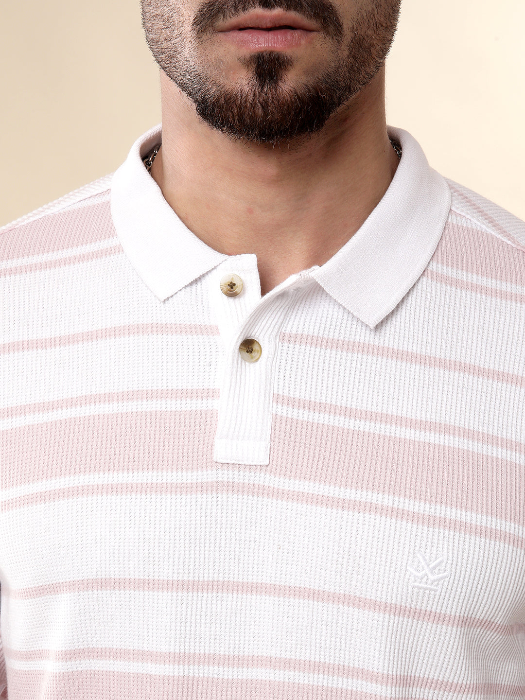 Pink Stripes Pique Polo T-Shirts