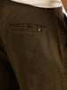 Classic Solid Slim Fit Pleated Shorts | Olive