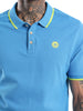 Tipped Collar Blue Polo T-Shirt