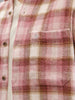 Brushed Herringbone Flannel Check Shirt In Regular Fit | Pink