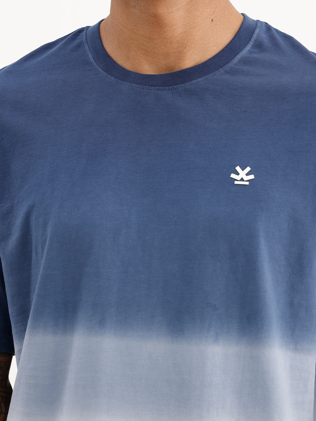 Comfort Fit Placement Printed T-Shirt | Blue