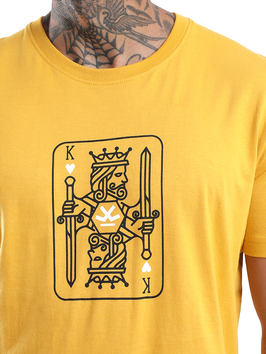 Kingpin Printed Yellow T-Shirt