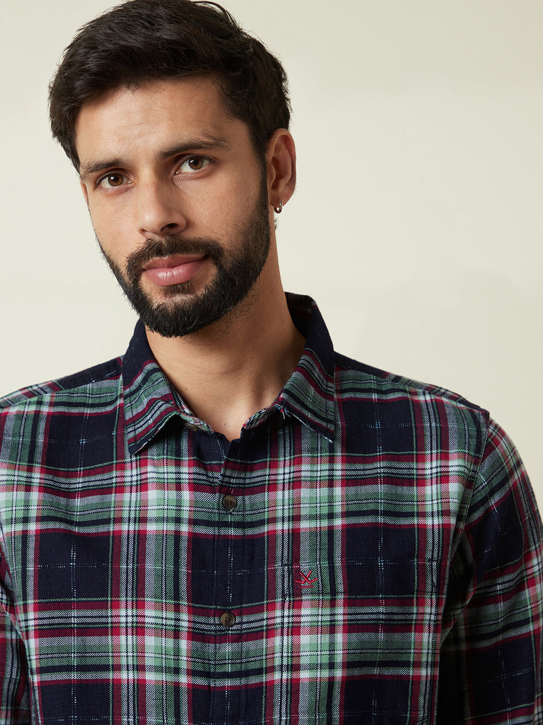 Green & Indigo Checked Shirt