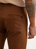 Solid Slim Fit Trouser | Brown