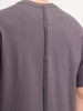 Oversized Popcorn Textured Cut & Sew T-Shirt | Dark Grey