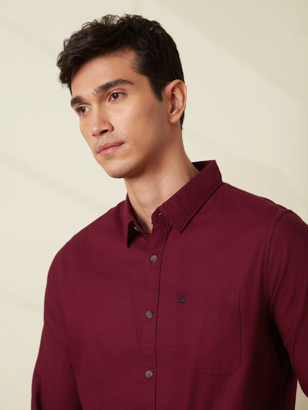 Apex Satin Maroon Shirt