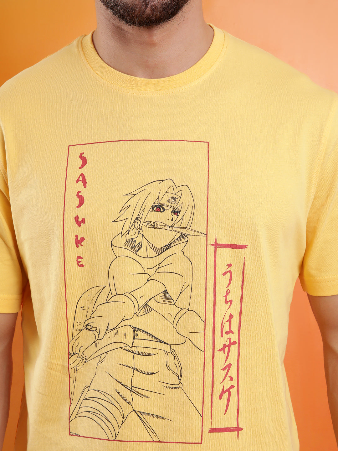 Sasuke Uchiha Yellow Naruto T-Shirt