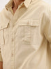 Solid Oversized Double Pocket Shirt | Khaki