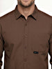 Comfort Fit Full Sleeve Shirt | Brown