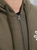 All-Day Casual Comfort Fit Hooded Sweatshirt | Olive