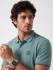 Slim Fit Tipping Collar Polo T-Shirt | Green