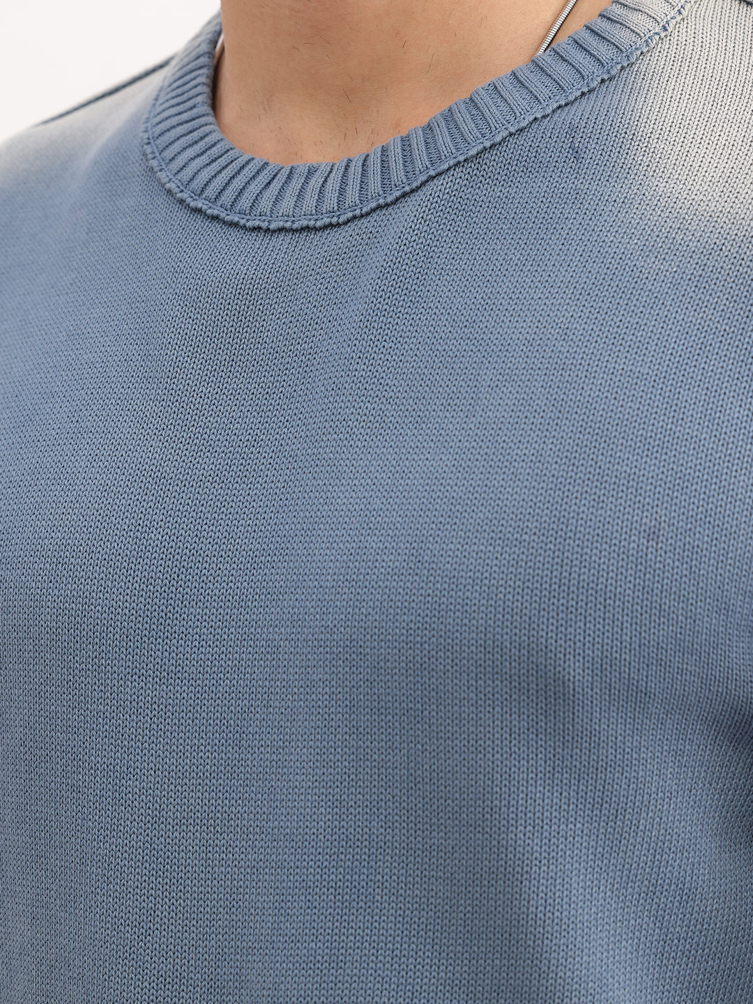 Comfort Fit Faded Sweater | Blue