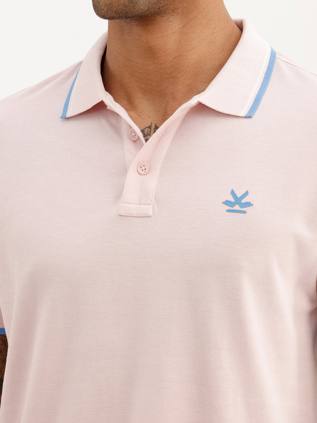 Classic Tipping Collar Polo T-Shirt | Pink | WWTS351F