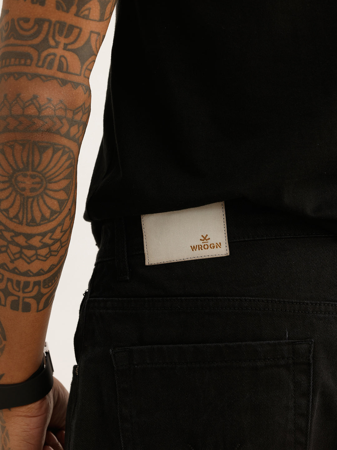 Solid Loose Fit Denim Jeans | Black