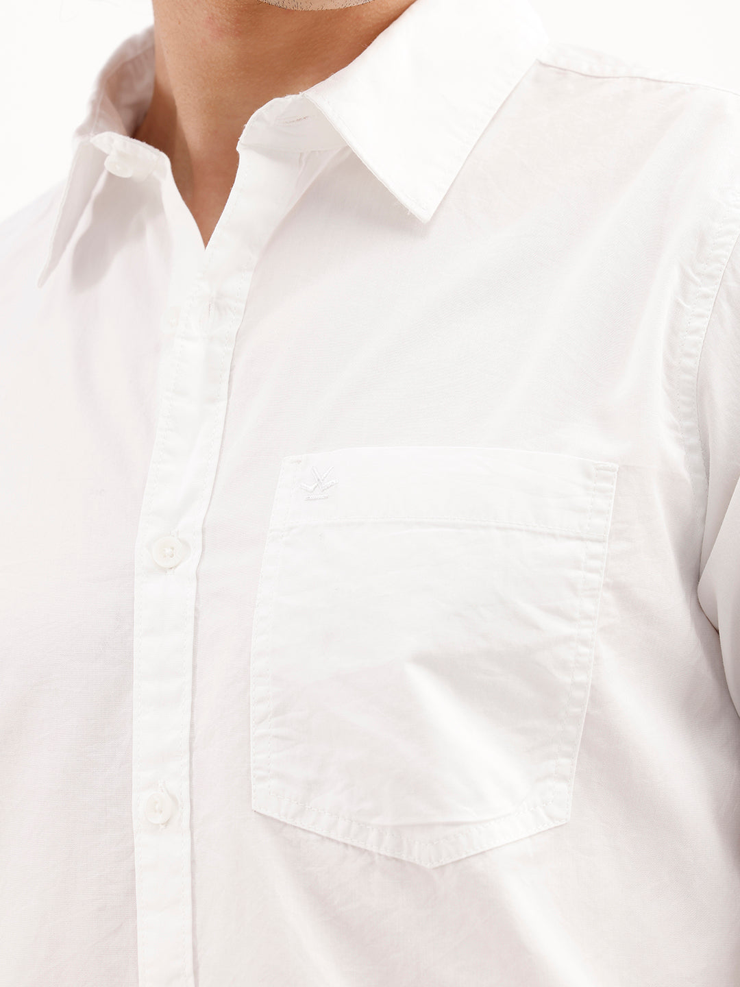 Solid Slim Fit Shirt | White