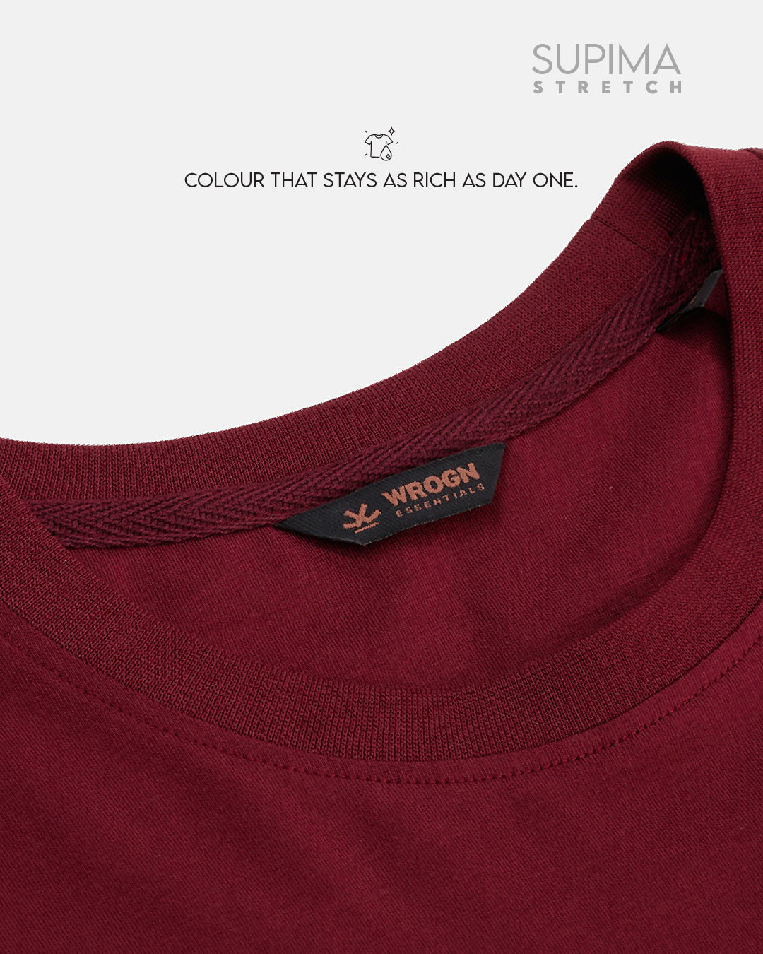 Essential Supima Crew Neck T-Shirt | Essential | Wine