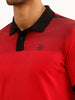Regular Fit Placement Printed Polo T-Shirt | Red