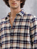 Checkered Full Sleeve Shirt  | Navy Blue