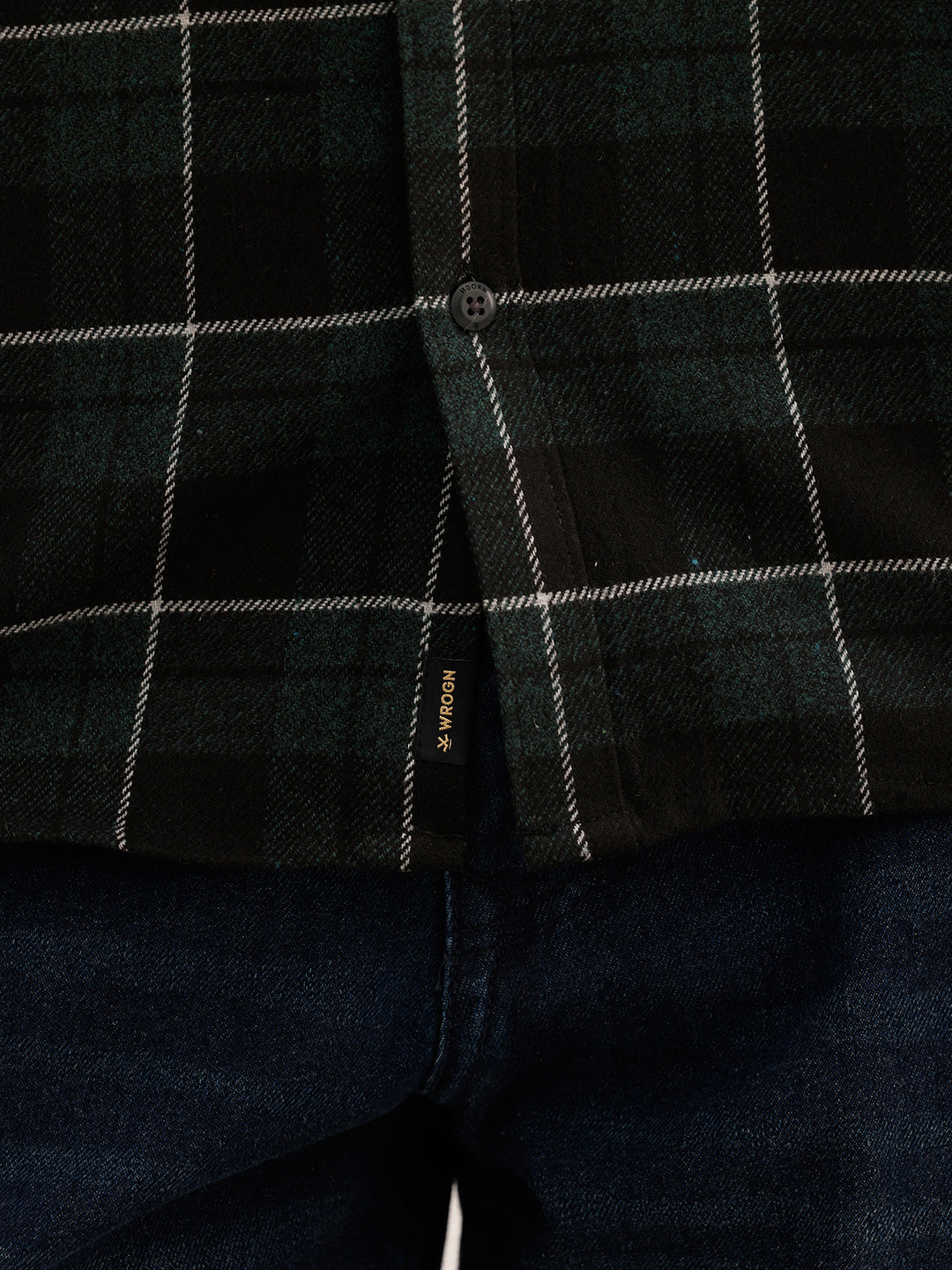 Slim Fit Full Sleeve Checkered Shirt | Dark Green | WSH02FSSL0330S