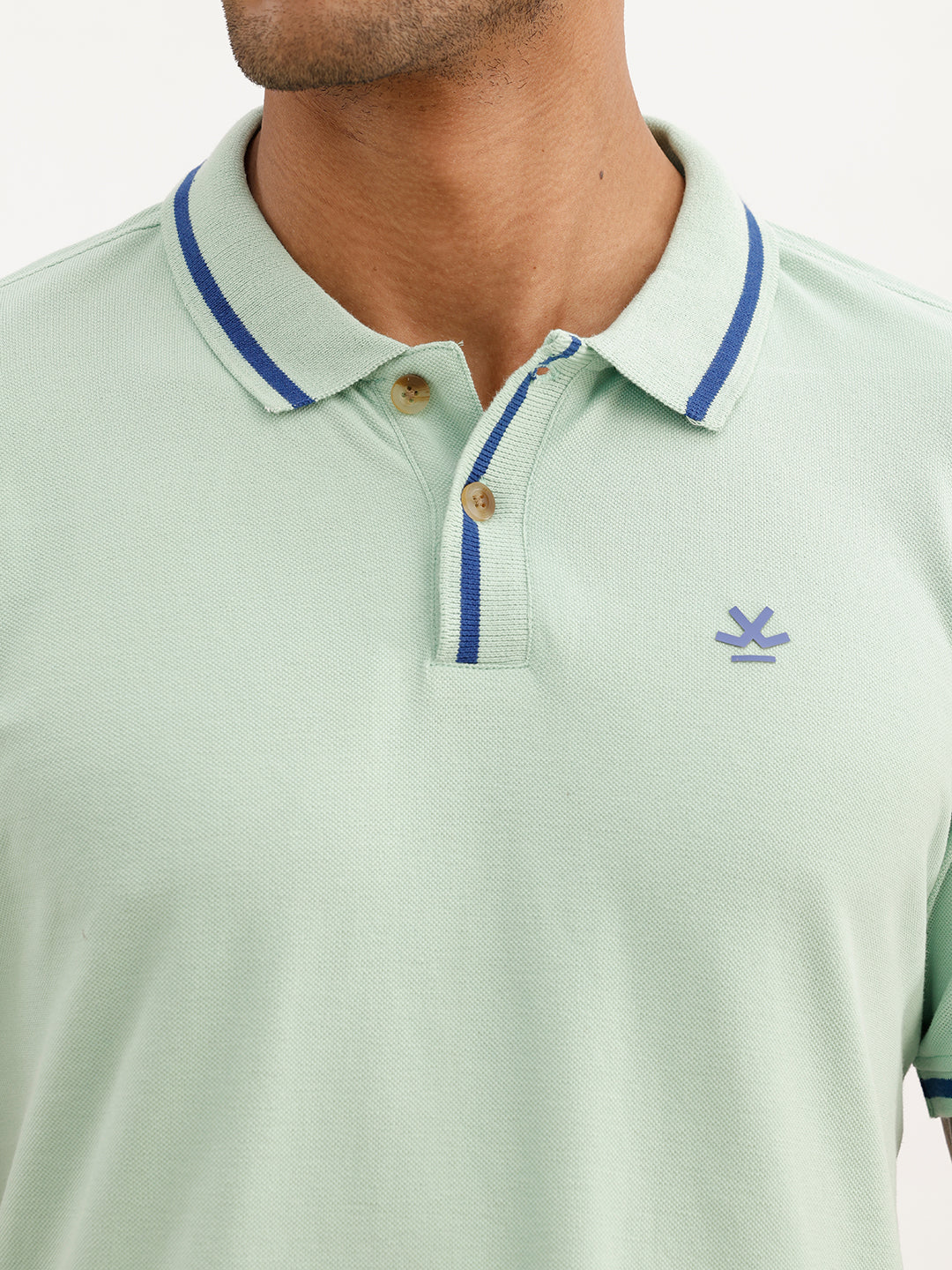Classic Tipping Collar Polo T-Shirt | Green | WWTS253F