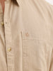 Solid Regular Fit Full Sleeve Shirt | Khaki