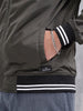 Men's Casual Zip-Up Jacket With Contrast Trim | Green