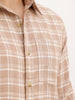 Regular Fit Full Sleeve Checkered Shirt | Brown | WWSH9160F