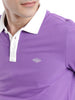 Deep Purple Long Sleeve Polo T-Shirt