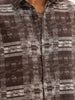 Classic Comfort Fit Jacquard Shirt | Brown