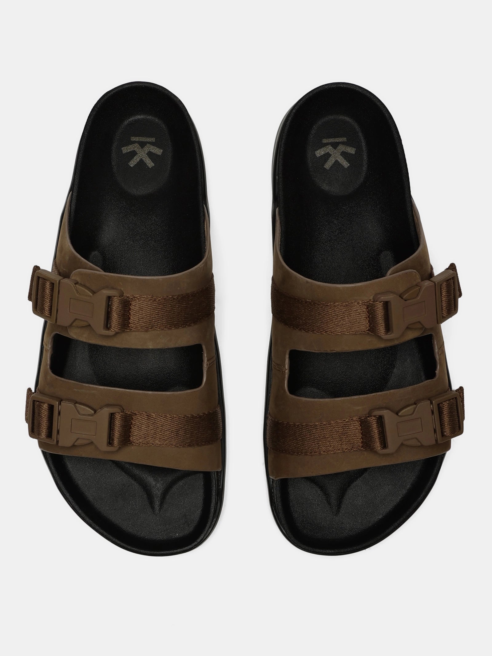 OPEN FOOTWEAR | Bark Dual-Strap | Brown | SANDALS | WWOF18