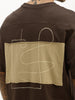 Oversized Placement Printed T-Shirt | Brown