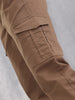 Cotton Stretch Cargo Jogger I Brown