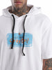 Half Sleeve Placement Print Boxy Hoodie