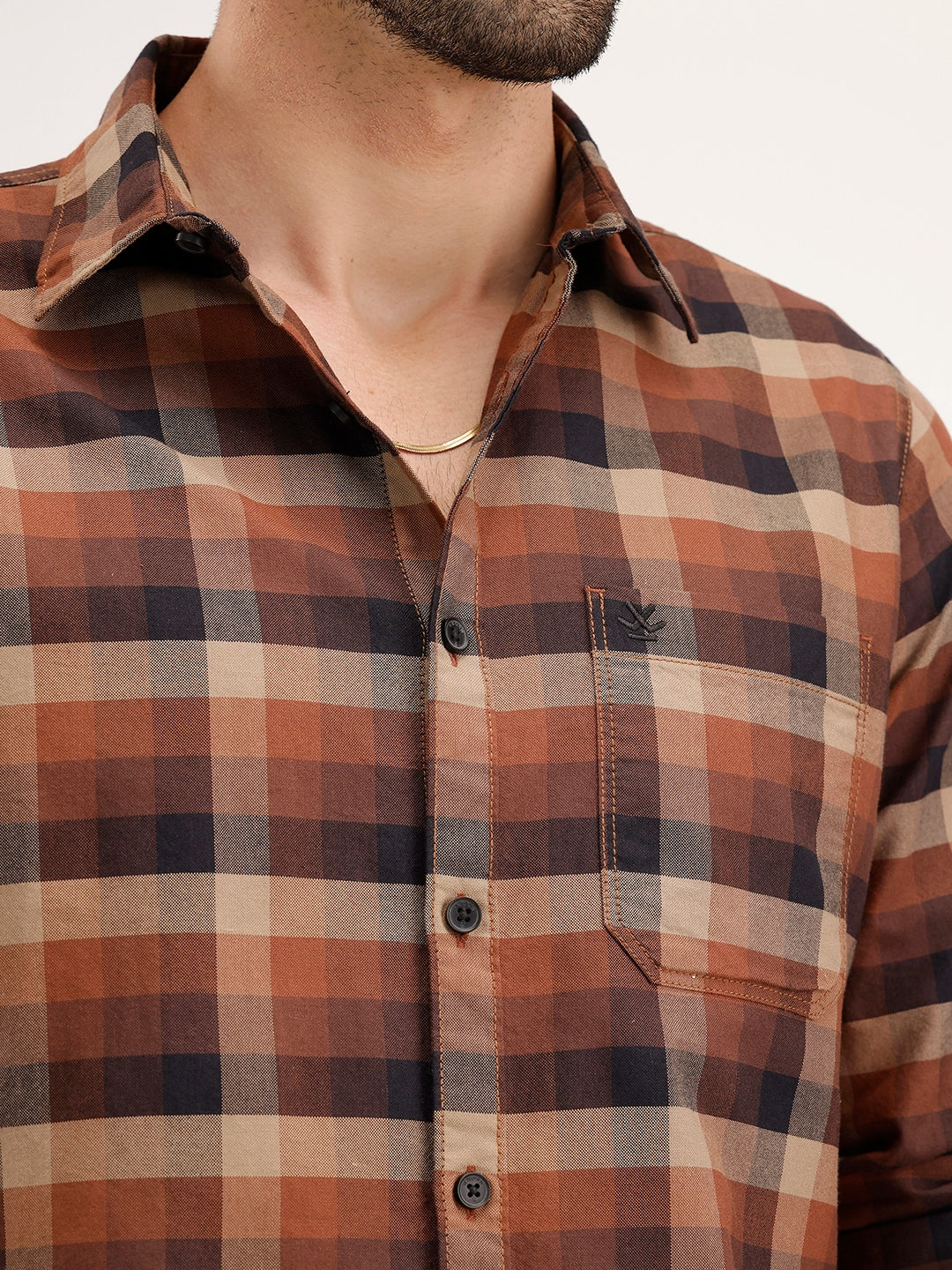 Regular Fit Checkered Shirt | Multicolor