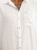 Textured Regular Fit Full Sleeve Shirt | White