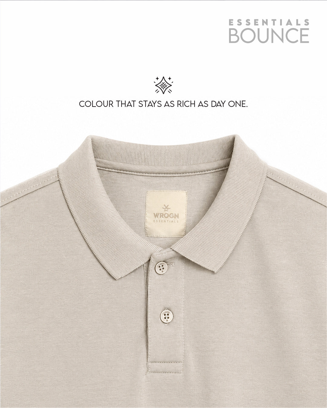 No Brainer Bounce Regular Fit Polo T-Shirt | Essential | Beige