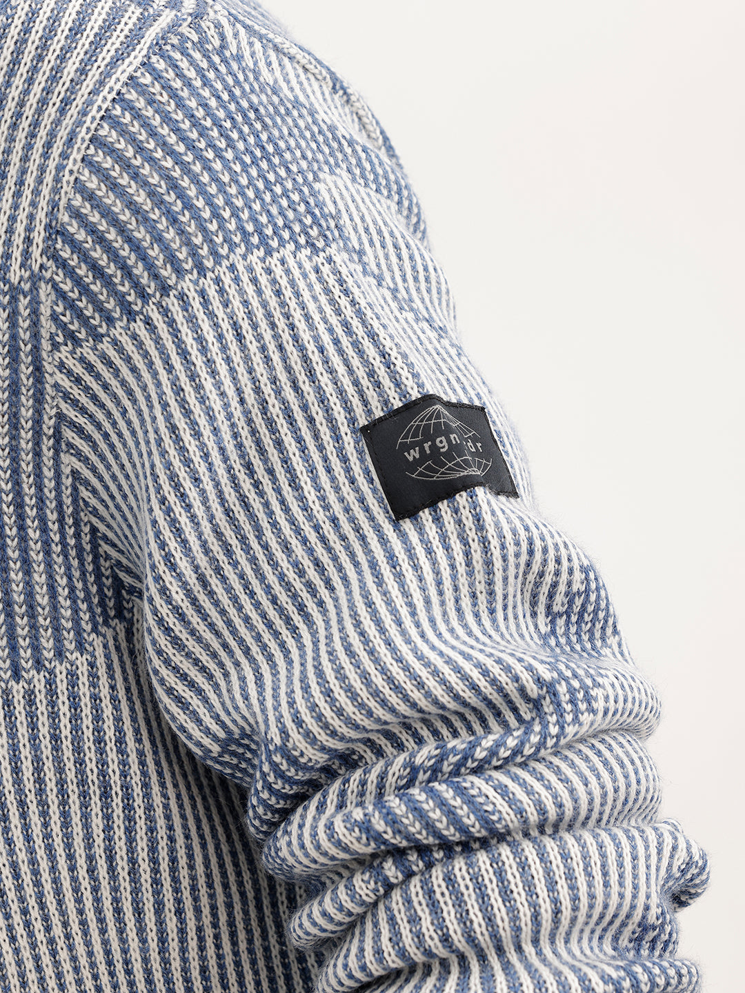 Classic Jacquard Full Sleeve Sweater | Blue | WSW02FSRE1090W