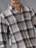 Double-Pocket Grey Tartan Shirt