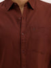 Solid Slim Fit Full Sleeve Shirt | Brown