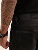 Faded Skinny Crop Fit Denim Jeans | Black