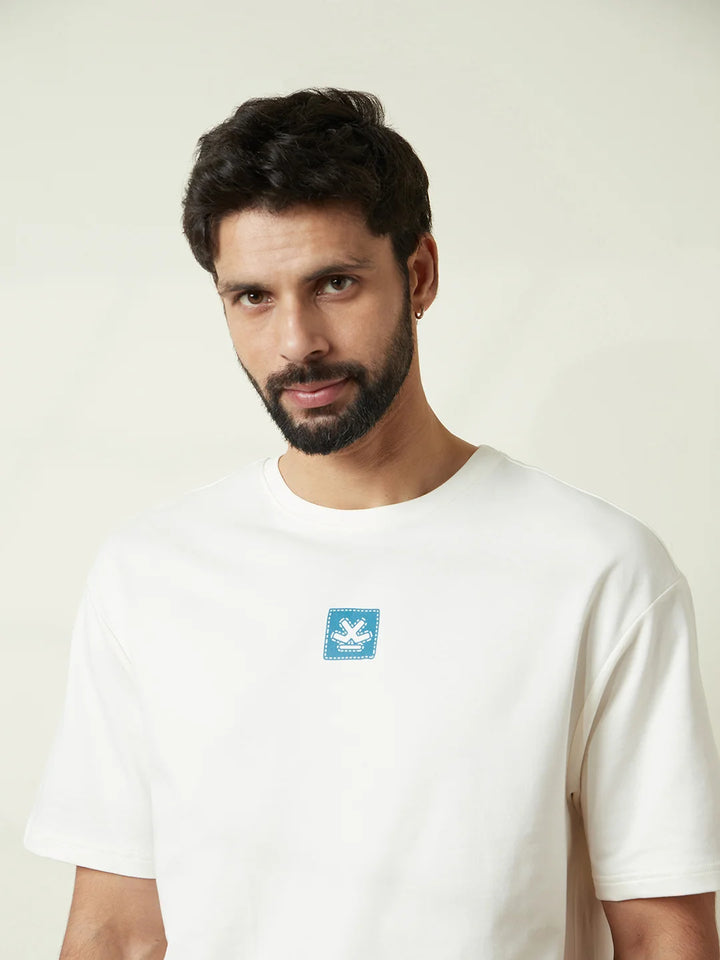 Heavy GSM Back Print T-Shirt | Off White