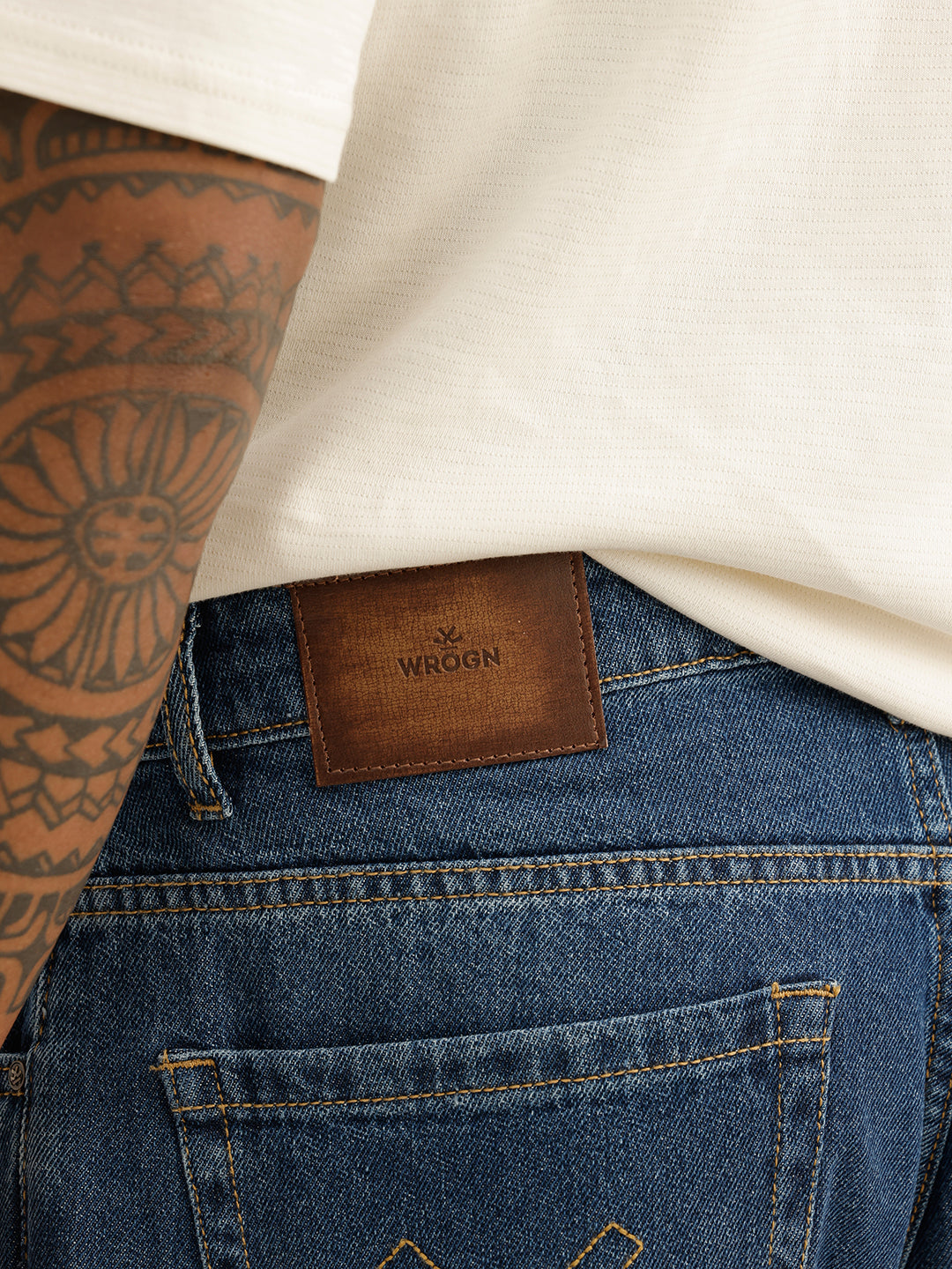 Classic Washed Bootcut Denim Jeans | Blue