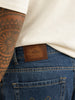Classic Washed Bootcut Denim Jeans | Blue