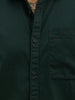 Solid Slim Fit Full Sleeve Shirt | Dark Green