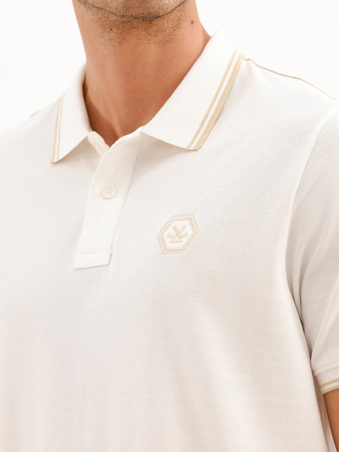 Classic Tipping Collar Polo T-Shirt | White