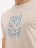 Slim Fit HD Printed T-Shirt  | Beige