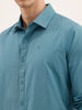 Solid Regular Fit 100% Cotton Shirt | Teal